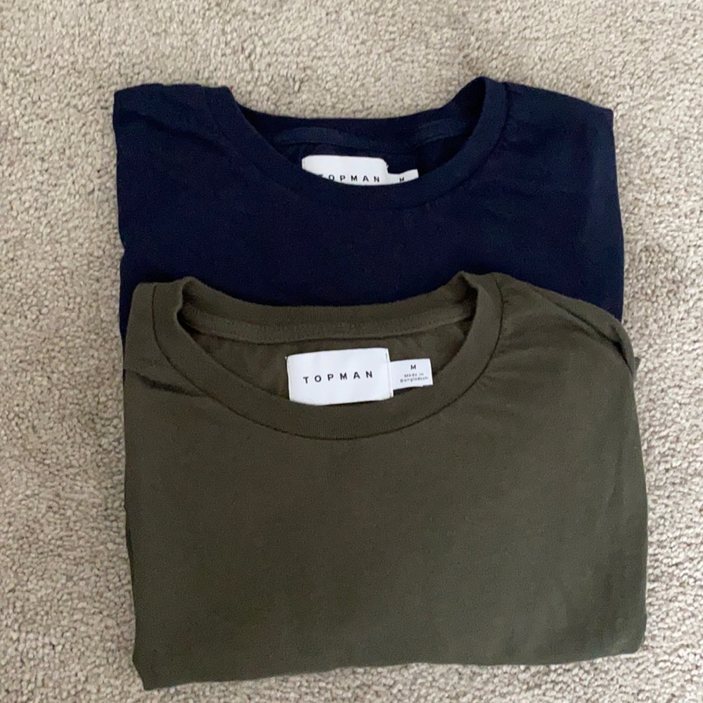 Bundle of 2 TOPMAN Solid Tees